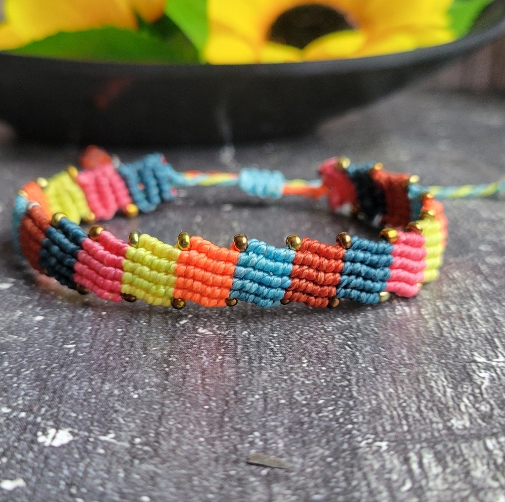 Earth Art Hand Crafted Multicolor Artisan Bracelet